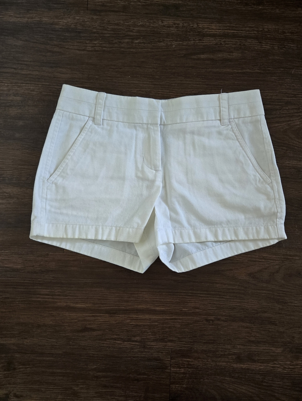 J Crew White Chino 3" Shorts 00